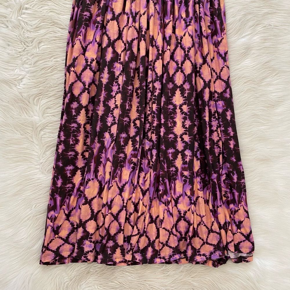 Ulla Johnson Pink and Purple Tie-Dye Midi Dress - Picture 11 of 14